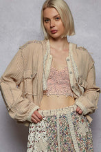 POL Balloon Sleeve Hoodie Jacket In Double Gauze - Black, Natural or Off White