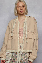 POL Balloon Sleeve Hoodie Jacket In Double Gauze - Black, Natural or Off White