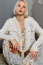 POL Balloon Sleeve Hoodie Jacket In Double Gauze - Black, Natural or Off White