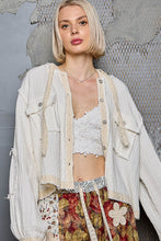 POL Balloon Sleeve Hoodie Jacket In Double Gauze - Black, Natural or Off White