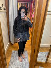 Color Block Mixed Jacket - Washed Black