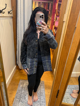 Color Block Mixed Jacket - Washed Black