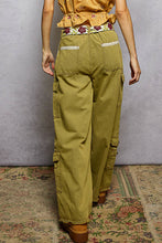 POL relaxed fit in twill with trim detail pointed solid pattern pants - Denim or Khaki Olive