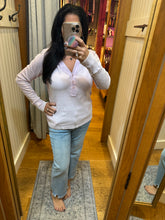 Washed Thermal Hoodie Top - Washed Pistachio or Lavender Pink