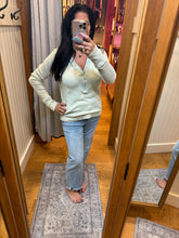 Washed Thermal Hoodie Top - Washed Pistachio or Lavender Pink