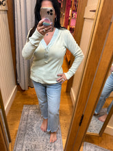 Washed Thermal Hoodie Top - Washed Pistachio or Lavender Pink