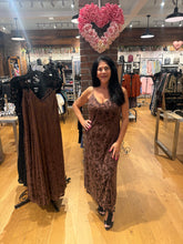 Dark Plum Floral Velvet Maxi Slip Dress