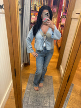 Denim Tie Front Top