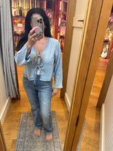 Denim Tie Front Top