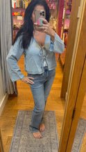 Denim Tie Front Top