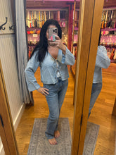 Denim Tie Front Top