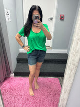 Judy Blue Tummy Control Fray Hem & Shield Back Pockets Shorts