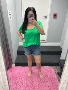 Judy Blue High Waist V-Front Shorts w Shield Pockets