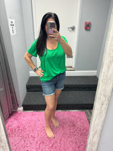 Judy Blue High Waist V-Front Shorts w Shield Pockets