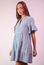 Mineral Washed Baby Bell Sleeve Woven Mini Dress - Assorted Colors
