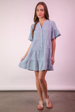 Mineral Washed Baby Bell Sleeve Woven Mini Dress - Assorted Colors
