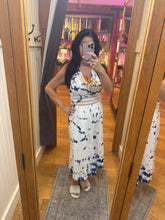 TIE-DYE BLUE COTTON COVER-UP