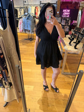 BLACK COTTON DRESS COVER-UP
