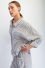 Bailey Stripe Shirt - Black/ Natural