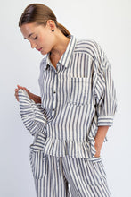 Bailey Stripe Shirt - Black/ Natural