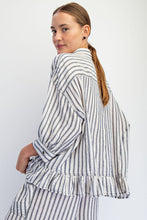 Bailey Stripe Shirt - Black/ Natural