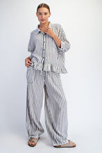 Bailey Stripe Shirt - Black/ Natural