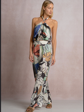 Elan Halter Top W/ Ring - Blue Botanical