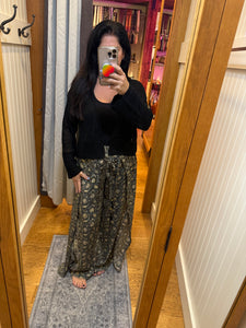 Wrap Pant - Black/Gold