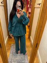 Mineralwash Hoodie Sweatshirt With Thumbholes- Midnight Green