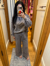 Mineralwash Wide Pants With Raw Hem Frayed Details - Grey