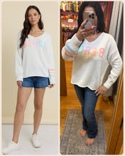 Vintage Havana Ivory W/ Sorbet Multi Beach Sweater