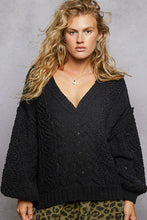 POL Chenille Sweater - Black, Cream or Evening Blue