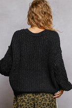 POL Chenille Sweater - Black, Cream or Evening Blue