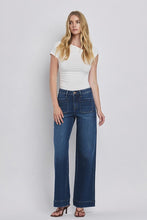 FLYING MONKEY HIGH RISE WIDE TROUSER JEANS - DARK DENIM