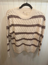 Lurex Striped Sweater - Cream/Blue or Cream/Mauve