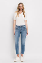 FLYING MONKEY MID RISE CROP STRAIGHT JEANS - STATELY