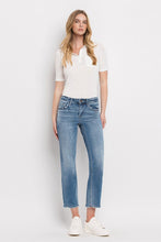 FLYING MONKEY MID RISE CROP STRAIGHT JEANS - STATELY