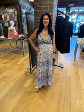 V Neck Twist Front Cut Out Maxi Dress W Embroidery - Sweet Pea