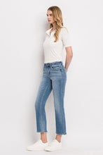 FLYING MONKEY MID RISE CROP STRAIGHT JEANS - STATELY