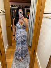 V Neck Twist Front Cut Out Maxi Dress W Embroidery - Sweet Pea