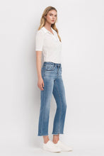 FLYING MONKEY MID RISE CROP STRAIGHT JEANS - STATELY