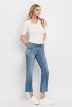 FLYING MONKEY MID RISE CROP STRAIGHT JEANS - STATELY