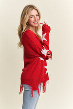 Distressed Star Sweater Top - Assorted Colors