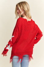 Distressed Star Sweater Top - Assorted Colors