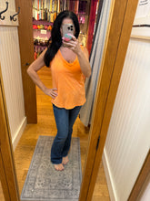 CRINKLE WASHED V-NECK SLEEVELESS TOP - ASSORTED COLORS