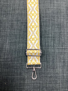 Yellow Embroidered Bag Strap