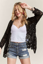 Crochet Cardigan Hem - Black