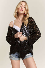 Crochet Cardigan Hem - Black