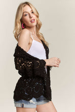 Crochet Cardigan Hem - Black