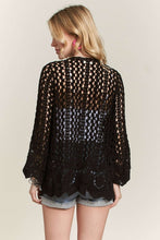 Crochet Cardigan Hem - Black